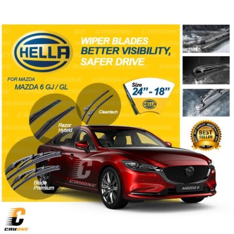 HELLA Wiper Premium Quality MAZDA 6 GJ GL 2012-2018 1 Set 24 - 18 inch