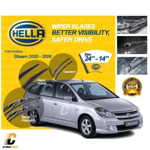 HELLA Wiper Premium Quality HONDA Stream 2000-2006 1 Set 24 - 14 inch