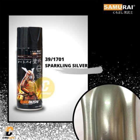 Samurai Paint Cat Semprot Metallic 1701 Sparkling Silver 400 mL