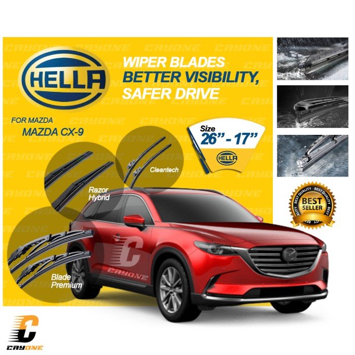 HELLA Wiper Premium Quality MAZDA CX-9 1 Set 26 - 17 inch