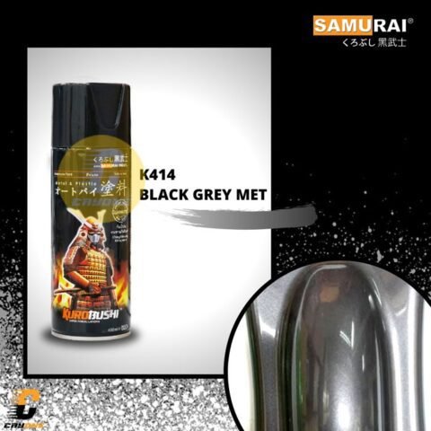 Samurai Paint Cat Semprot Kawasaki K414 Black Grey Met 400 mL