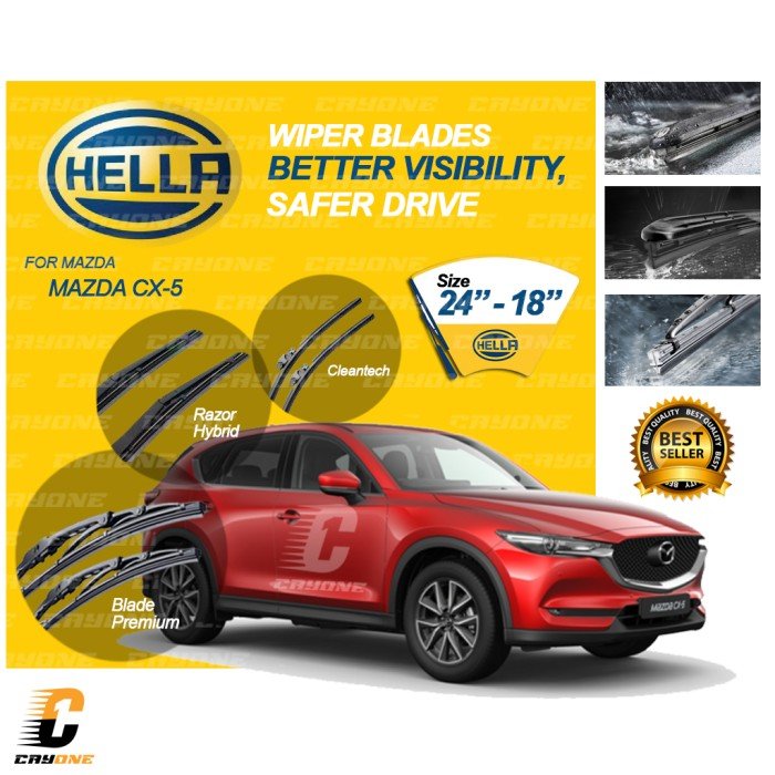 HELLA Wiper Premium Quality MAZDA CX-5 1 Set 24 - 18 inch