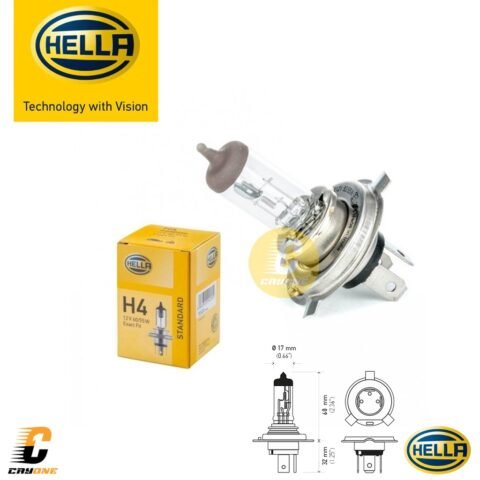 HELLA Bohlam Lampu Halogen Mobil H4 P43T 12V 60/55W