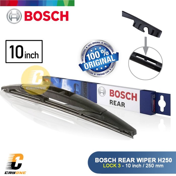 BOSCH Rear Wiper Blade (Wiper Belakang) Roc Lock 3 H250 250mm 10 inch