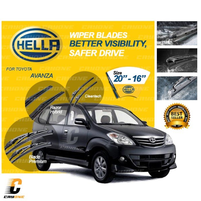 HELLA Wiper Premium Quality TOYOTA AVANZA 1 Set 20 - 16 inch