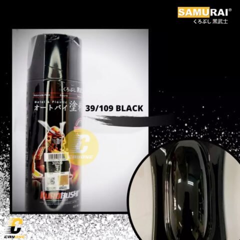 Samurai Paint Cat Semprot Warna Standar 109 Black (Hitam) 400 mL