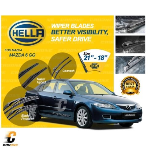 HELLA Wiper Premium Quality MAZDA 6 GG 2002-2007 1 Set 21 - 18 inch
