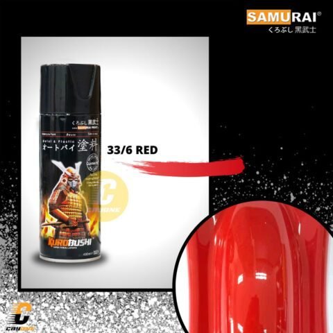Samurai Paint Cat Semprot Warna Standar 6 Red (Merah) 400 mL