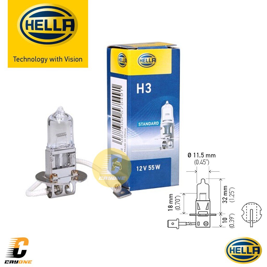 HELLA Bohlam Lampu Halogen Mobil H3 12V 55W