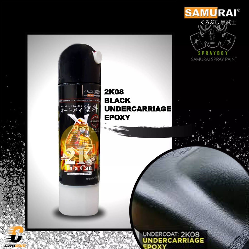 Samurai Paint Cat Dasar Undercarriage Epoxy Black 2K08 (2K Coat) 400mL