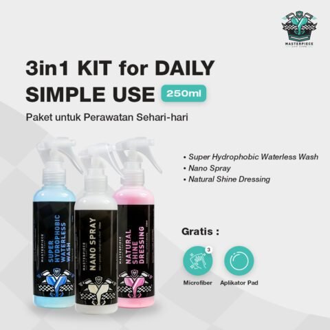 [PAKET 3 IN 1] Masterpiece Car Nano Coating Wash & Wax Cleaner