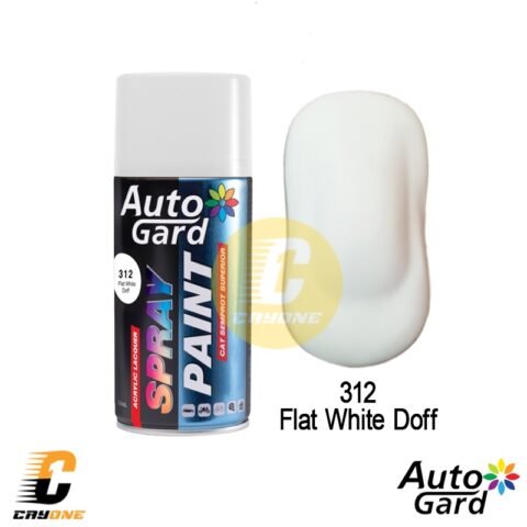 AutoGard Superior Cat Semprot Akrilik 312 Flat White Doff 300 mL