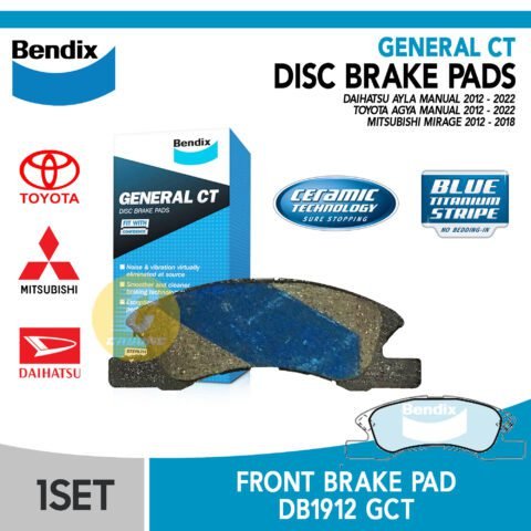 BENDIX Brake Pad Kampas Rem depan AGYA AYLA MANUAL MIRAGE GCT DB1912