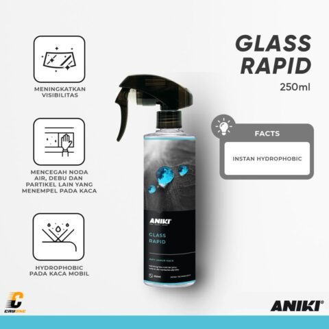 ANIKI Glass Rapid Coating 250 mL - Pembersih Pelindung Kaca Hydrophobic