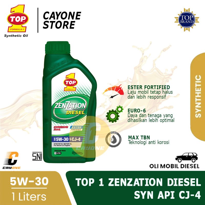 TOP 1 TOP1 Oli Mobil ZENZATION DIESEL SAE 5W-30 API CJ-4 1 L
