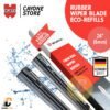 WURTH Twin Rail Wiper Rubber Refill Replacement 24 inch 6mm - Karet Wiper Mobil Universal