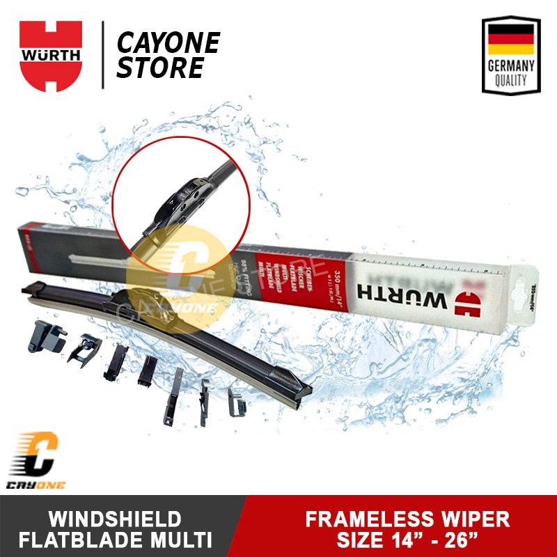 WURTH Windshield Wiper Flatblade Multi Frameless 13 - 26 inch