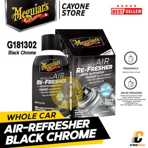 MEGUIARS Meguiar's Whole Car Air ReFresher Odor Eliminator Mist 57 g - Black Chrome Scent
