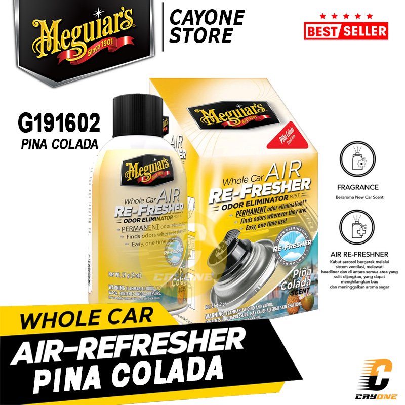 MEGUIARS Meguiar's Whole Car Air ReFresher Odor Eliminator Mist 57 g - Pina Colada Scent