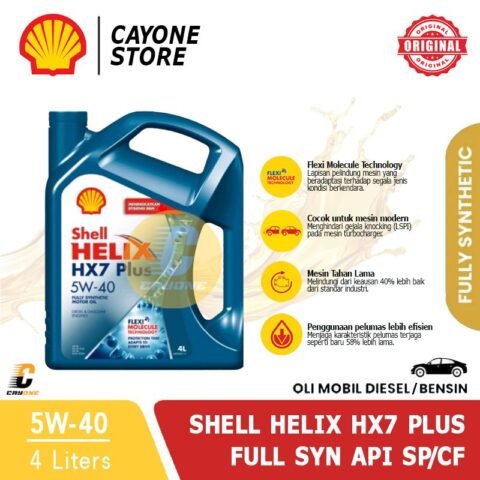 SHELL Oli Mobil Helix HX7 Plus Full Synthetic 5W-40 API SP/CF 4 L