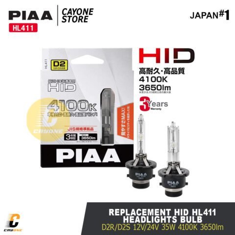 PIAA Replacement HID HL411 Headlights Bulb D2R/D2S 12V 24V 35W 4100K 3650 lumens