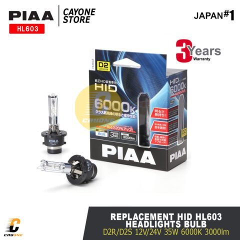 PIAA Replacement HID HL603 Headlights Bulb D2R/D2S 12V 24V 35W 6000K 3000 lumens