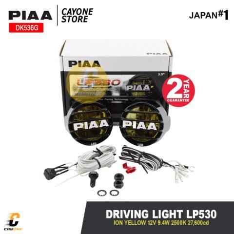 PIAA LP530 3.5" LED Ion Yellow Driving Beam Kit Lampu Sorot Kuning 12V 9.4W 2500K 27600cd