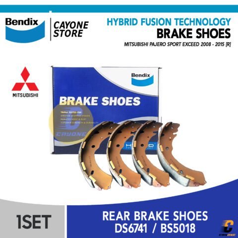 BENDIX Brake Shoes Kampas Rem Belakang MITSUBISHI PAJERO SPORT EXCEED 2008 - 2015 DS6741 / BS5018