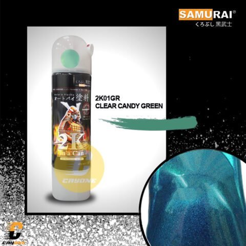 Samurai Paint Top Coat Clear Pernis Anti Gores 2K01GR (2K Coat) Clear Candy Green 400 mL