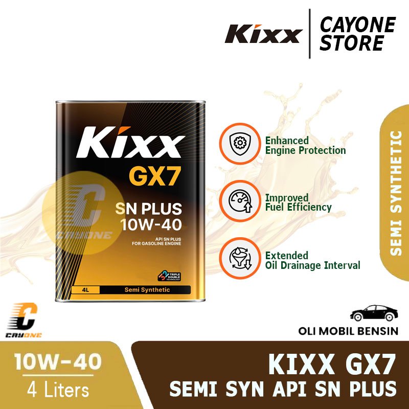 KIXX GX7 Oli Mobil Semi Synthetic 10W-40 API SN Plus 4 L