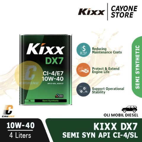 KIXX DX7 Oli Mobil Semi Synthetic Diesel 10W-40 API CI-4/E7 4 L