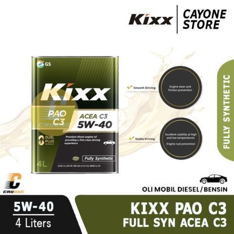 KIXX PAO C3 Oli Mobil Premium Full Synthetic Diesel & Bensin 5W-40 ACEA C3 4 L