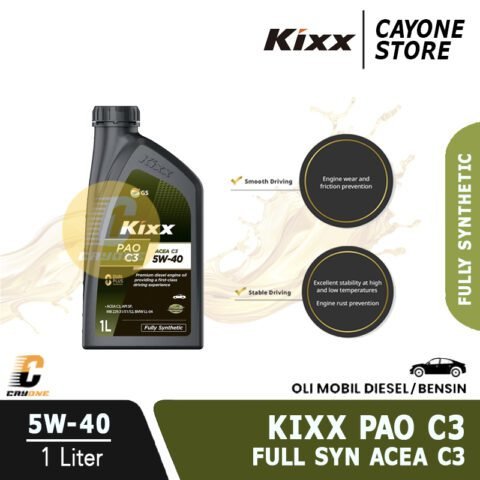 KIXX PAO C3 Oli Mobil Premium Full Synthetic Diesel & Bensin 5W-40 ACEA C3 1 L