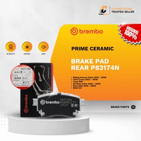 BREMBO Prime Ceramic Brake Pad Kampas Rem Belakang INNOVA ZENIX BZ4X YARIS CROSS VOXY R9 ALL NEW VELOZ P83174N